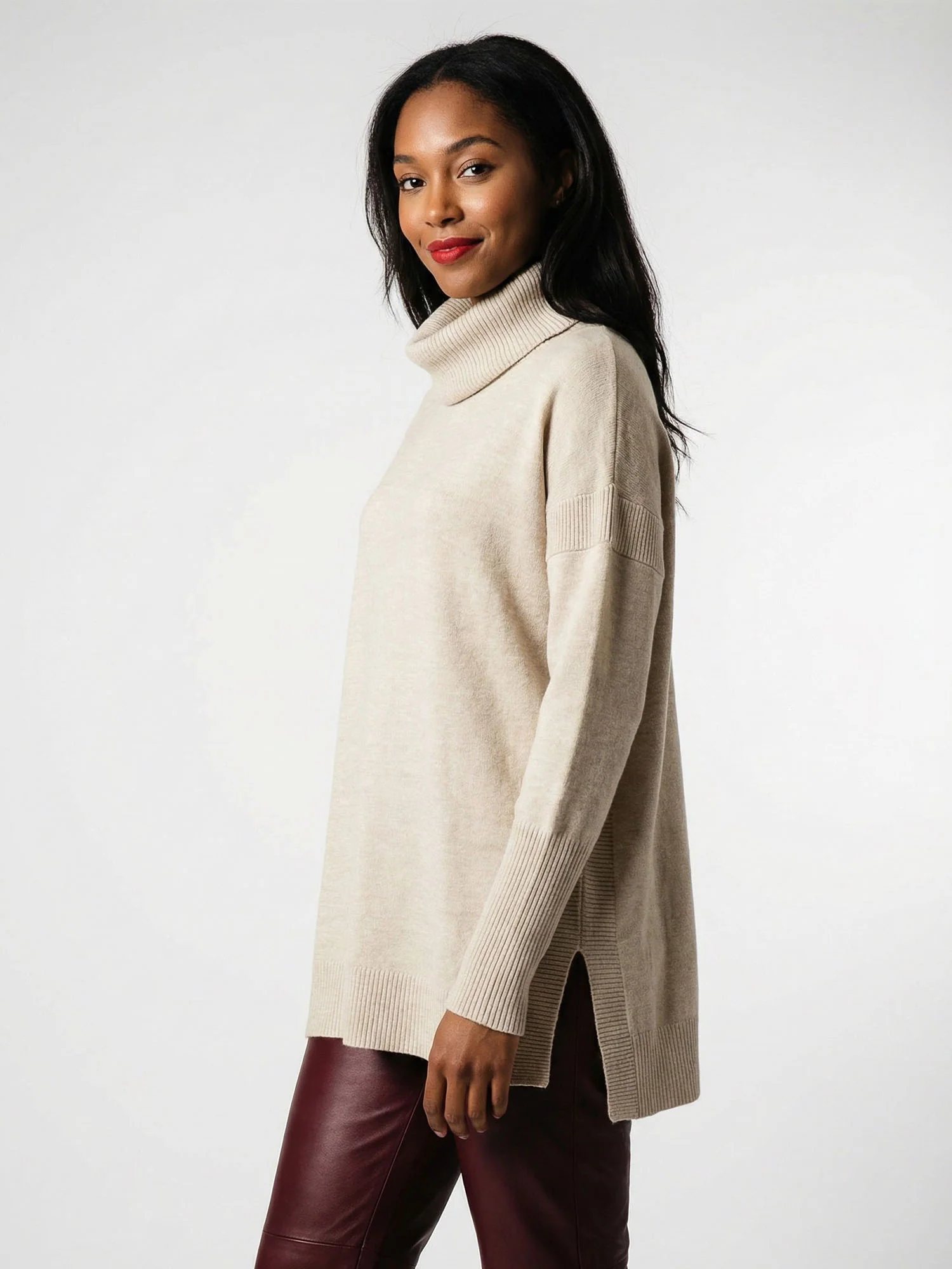 Ribbed Turtleneck Sweater - Image 2