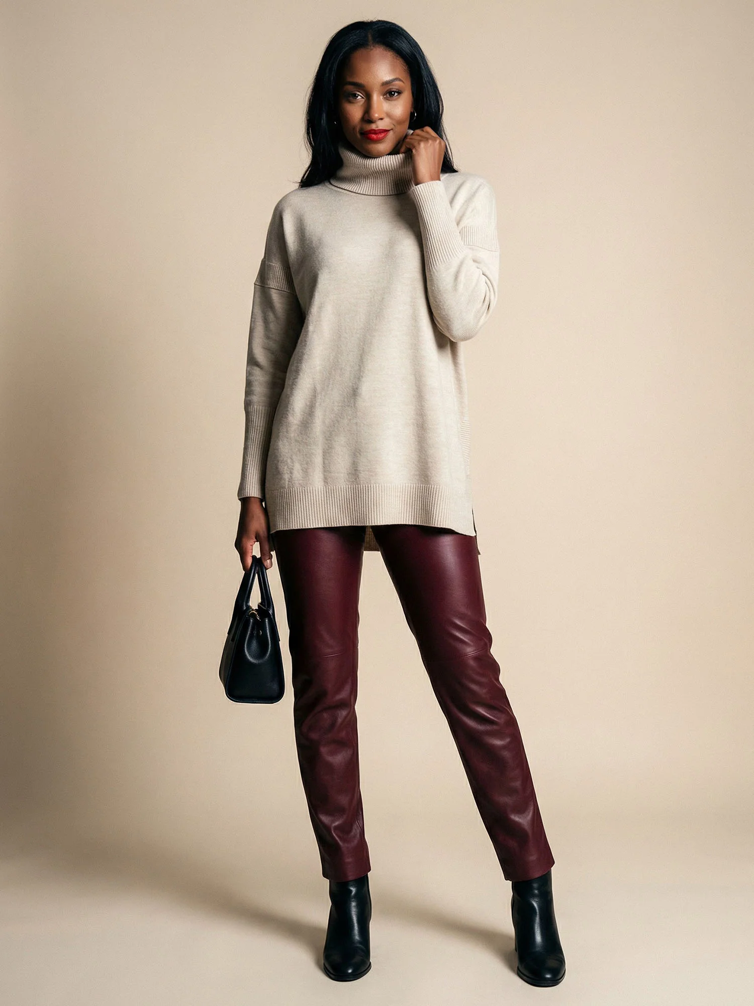 Ribbed Turtleneck Sweater - Image 3