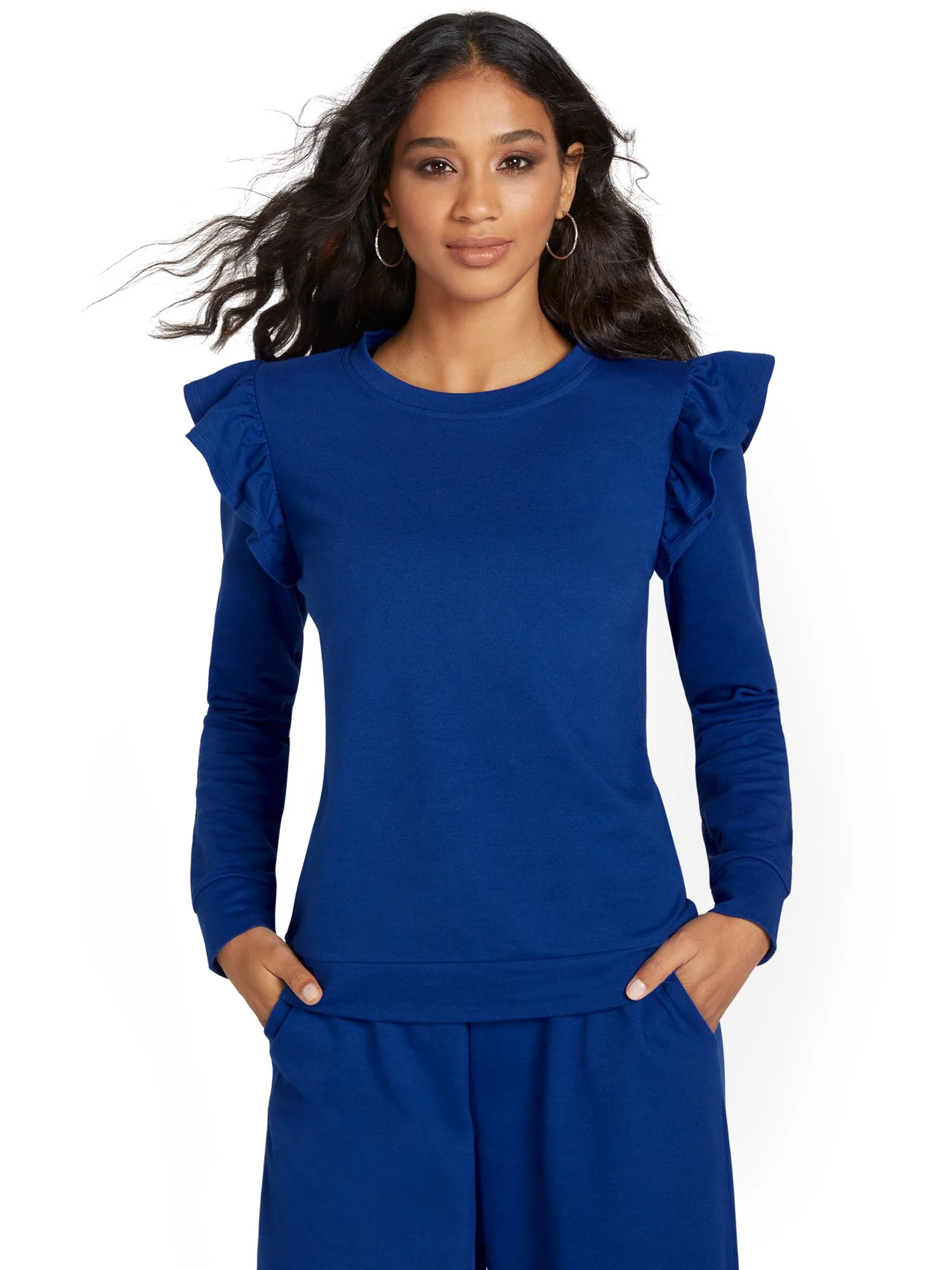 French Terry Ruffle Pullover - Image 4