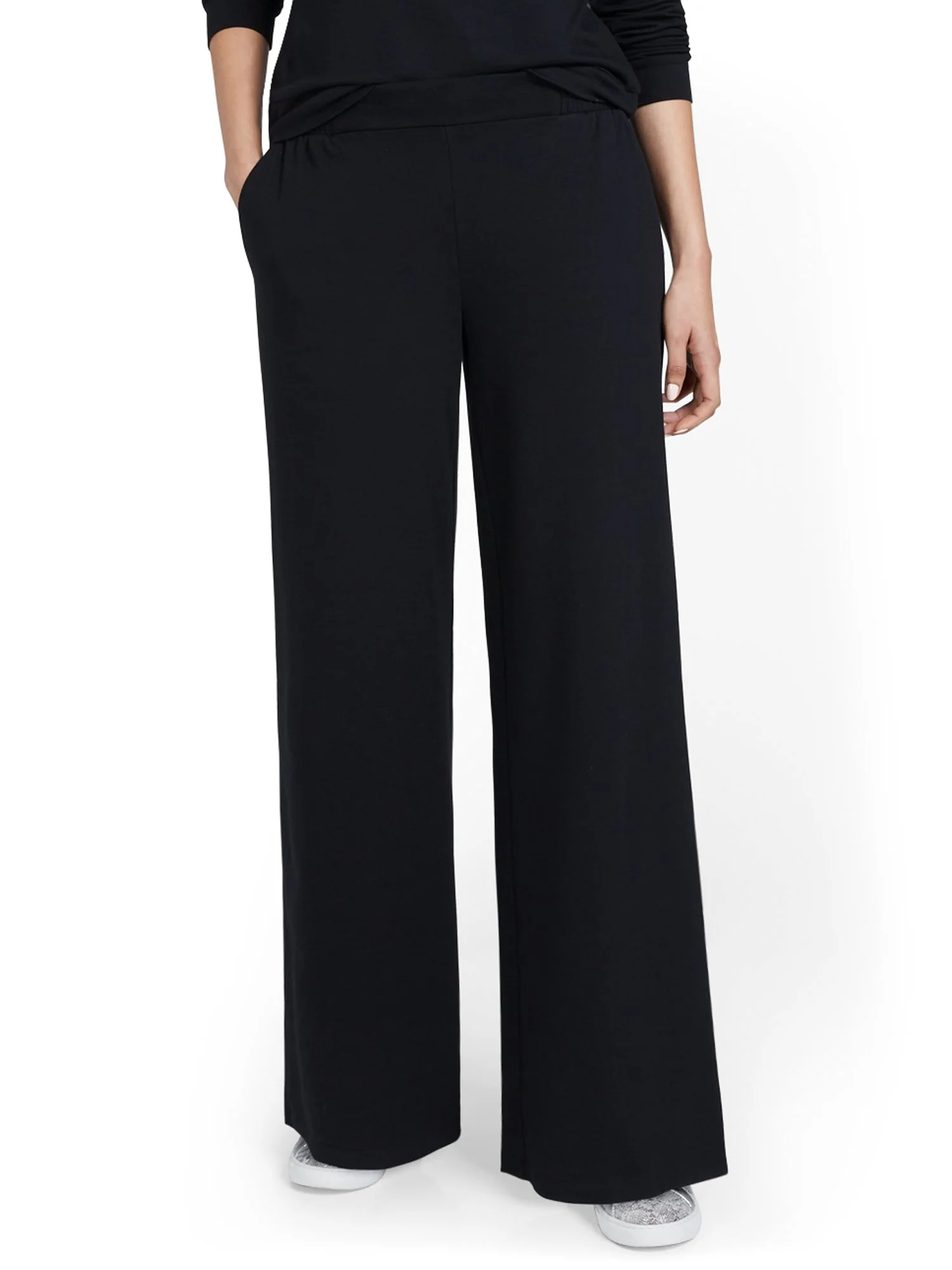 French Terry Wide-Leg Pant