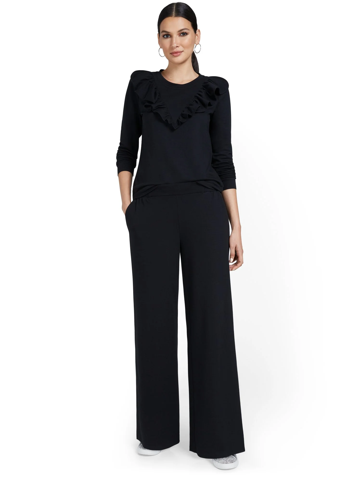 French Terry Wide-Leg Pant - Image 4