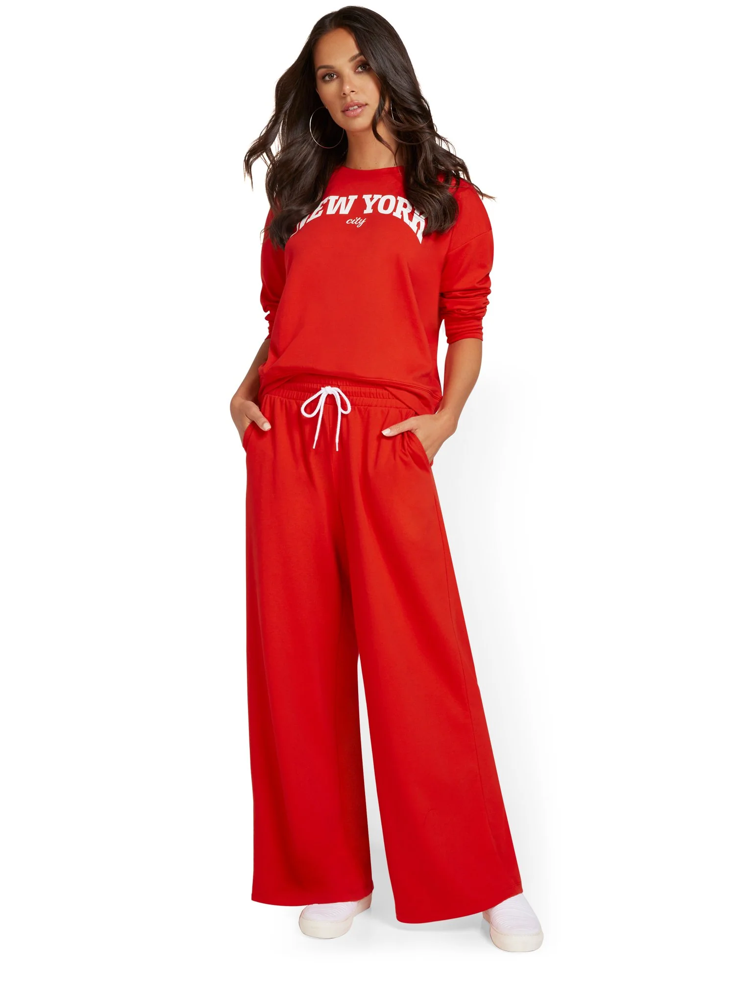 French Terry Wide-Leg Pant - Image 8