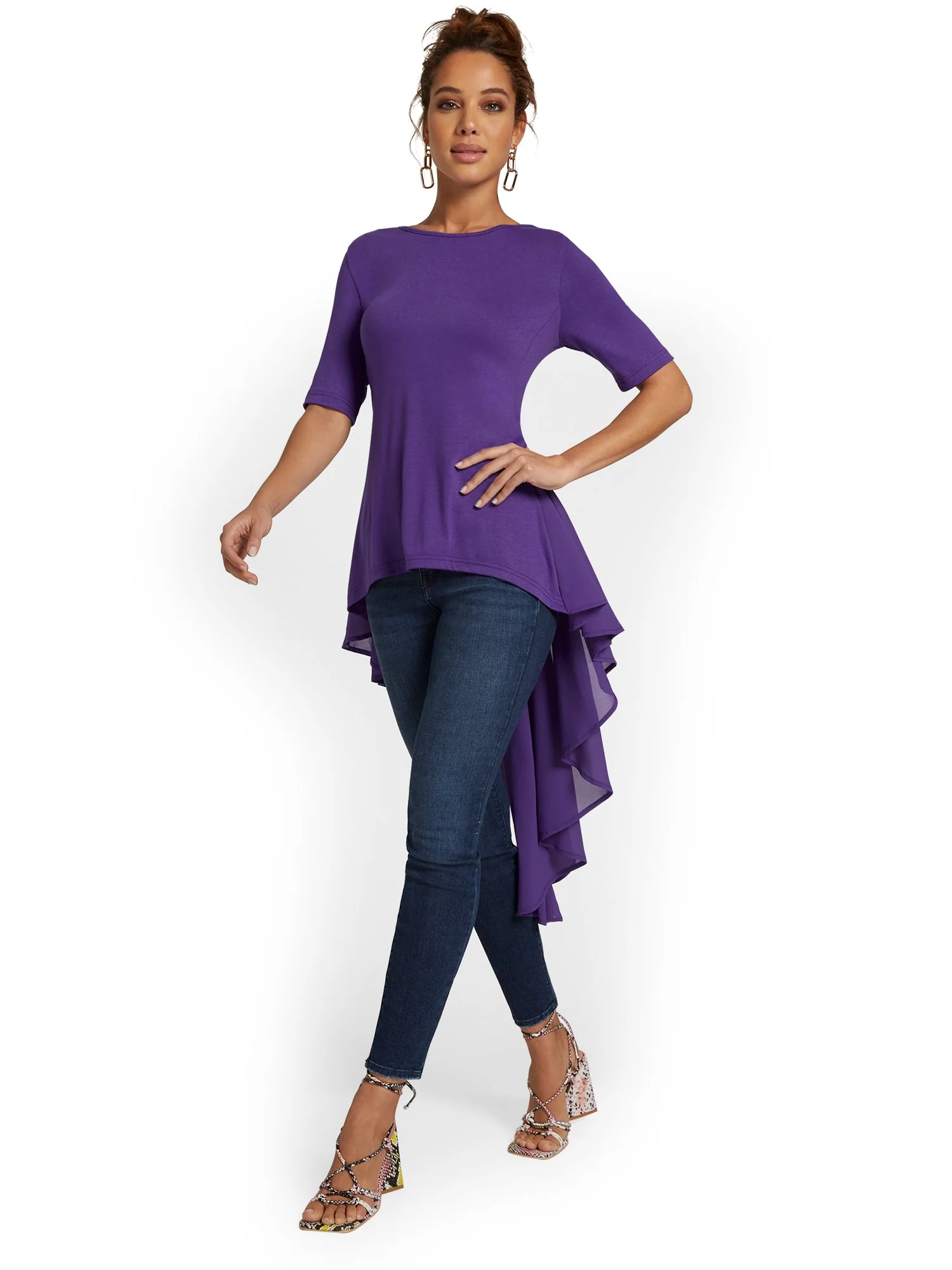 Frilled-Hem Maxi Top - Image 2