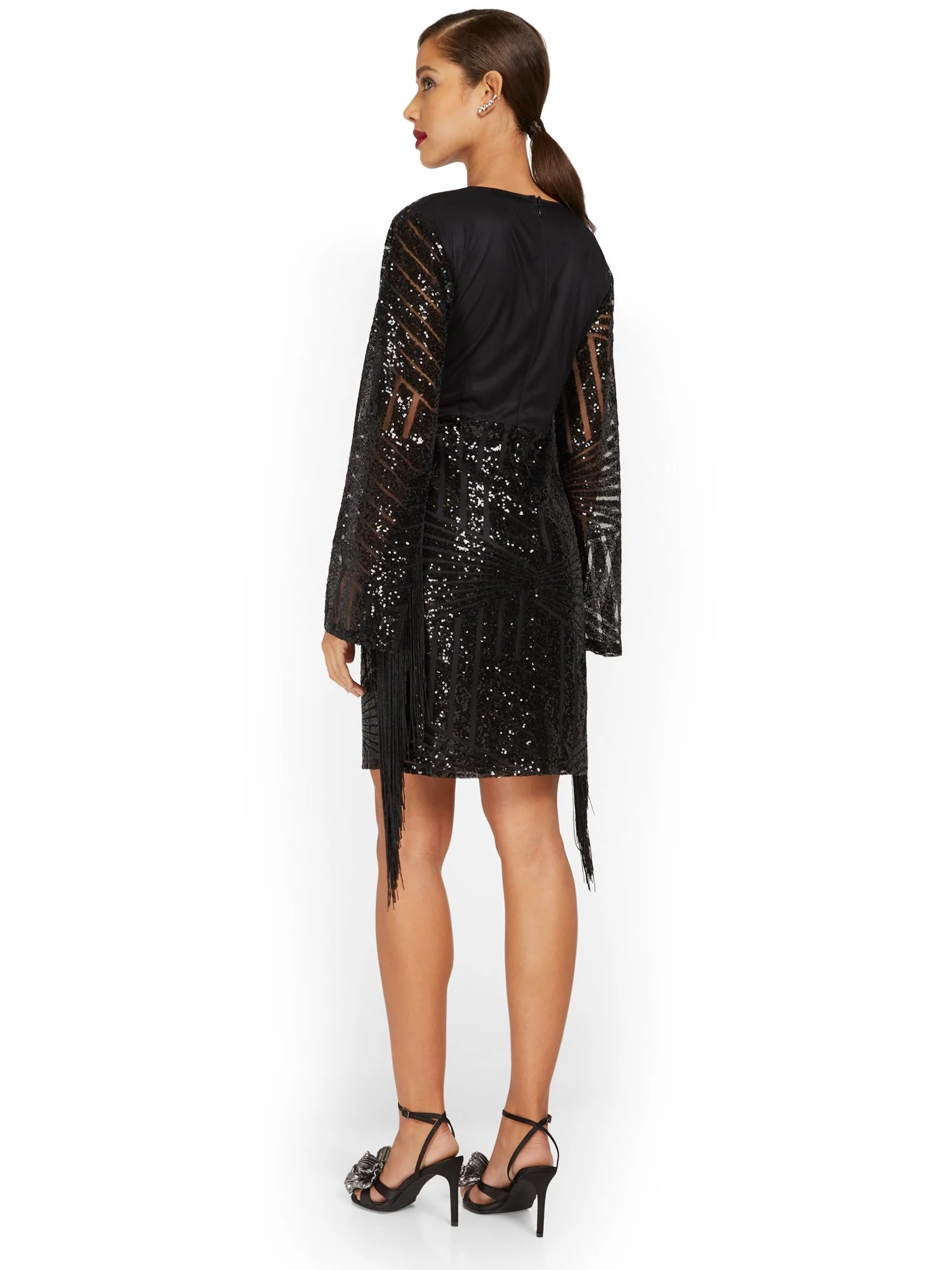 Fringe Sequin Dress - Image 3