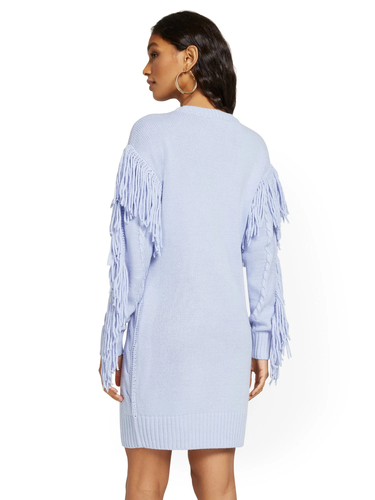 Fringe Sweater Dress - Image 3