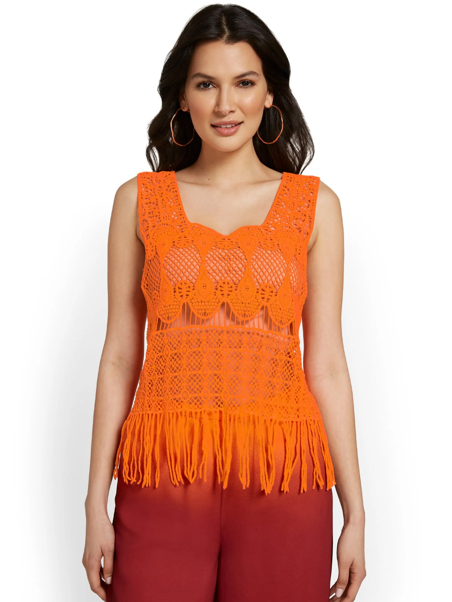 Fringed Crochet Top - Image 2