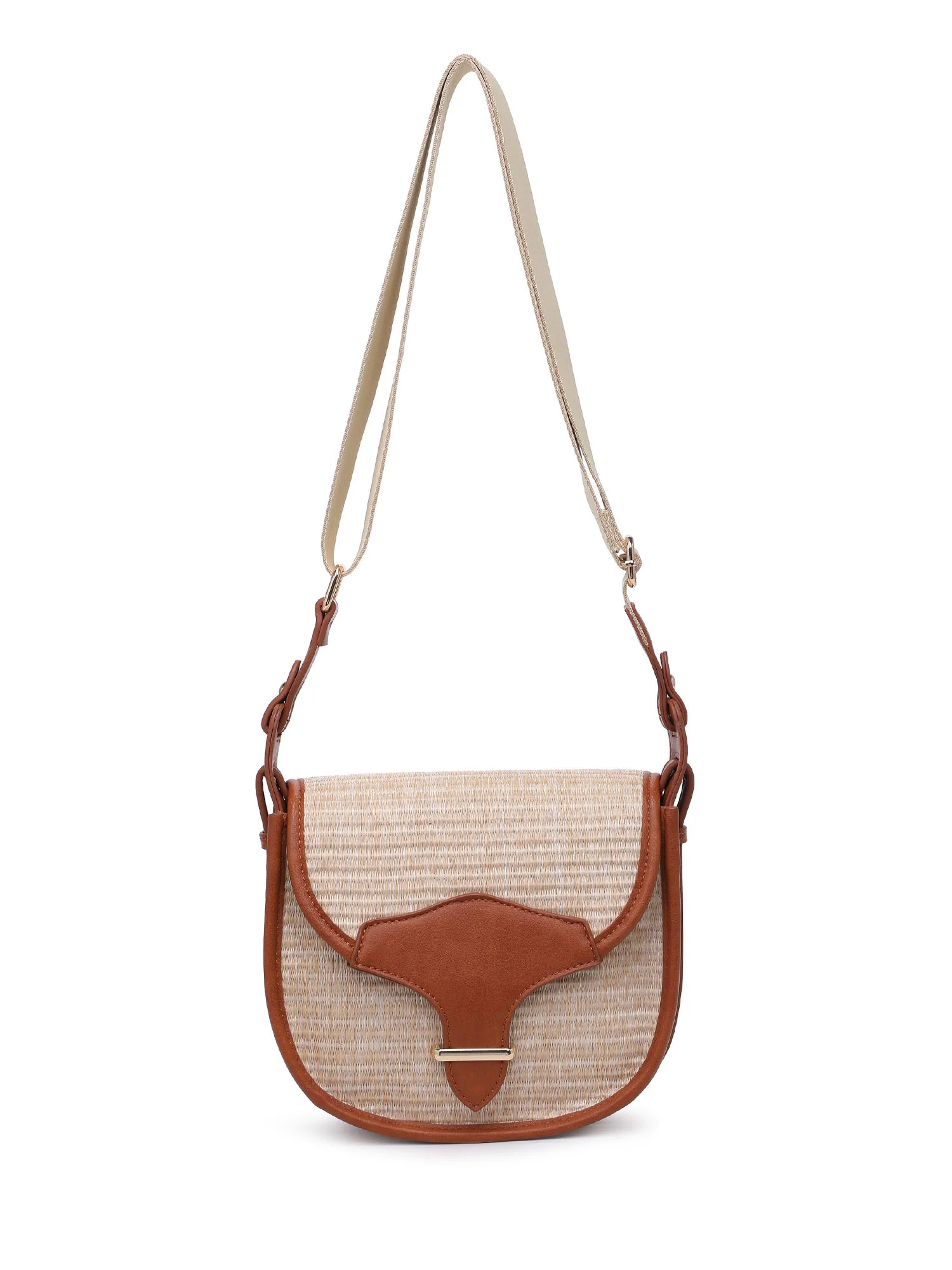 Front Flap Canvas Crossbody Bag - Moda Luxe - Image 2