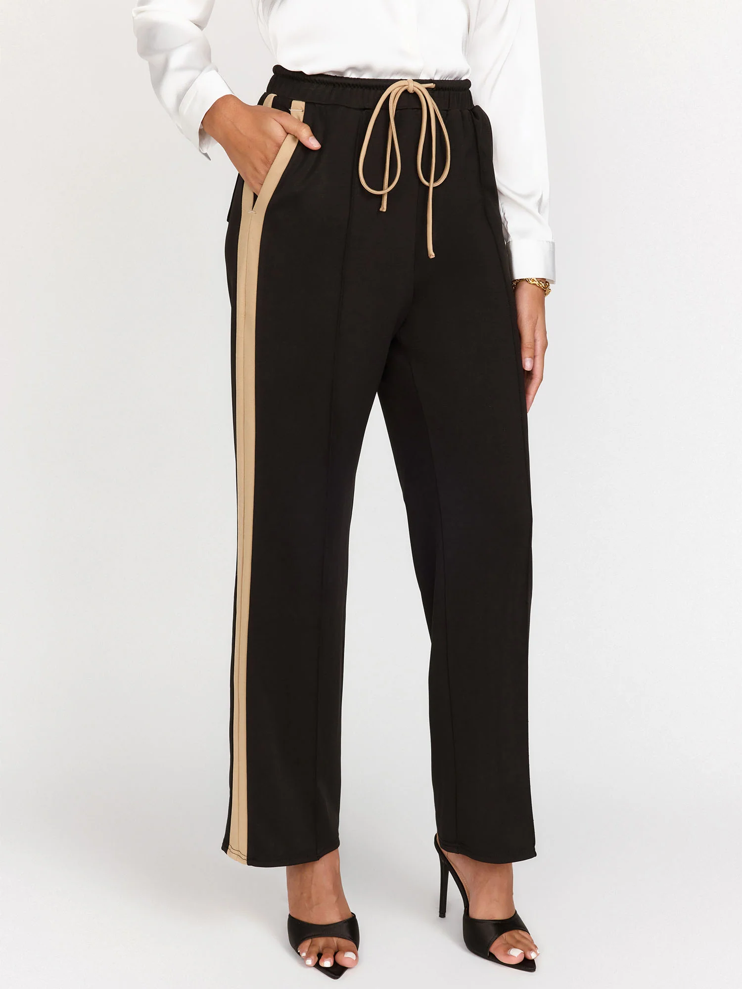 Front Seam Side Track Stripe Pant - Lena - Image 2