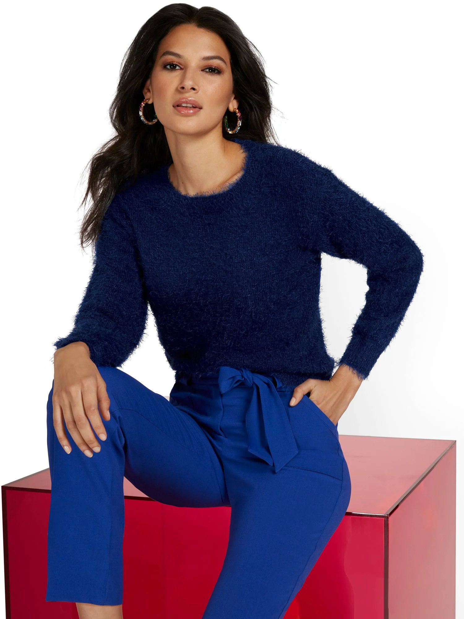 Fuzzy Crewneck Sweater - Image 12