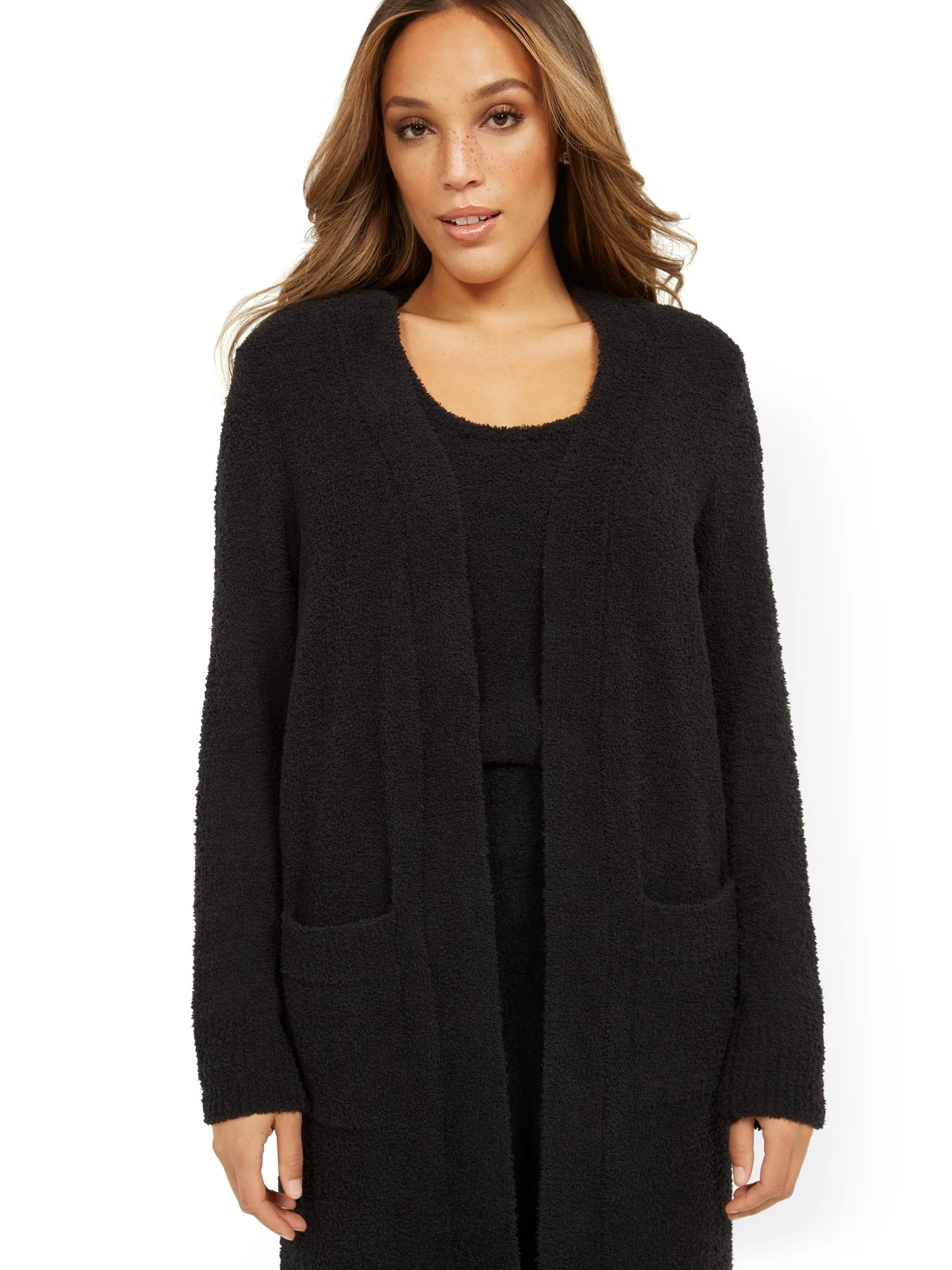 Fuzzy Long Cardigan - Ultra Cozy Collection - Image 4