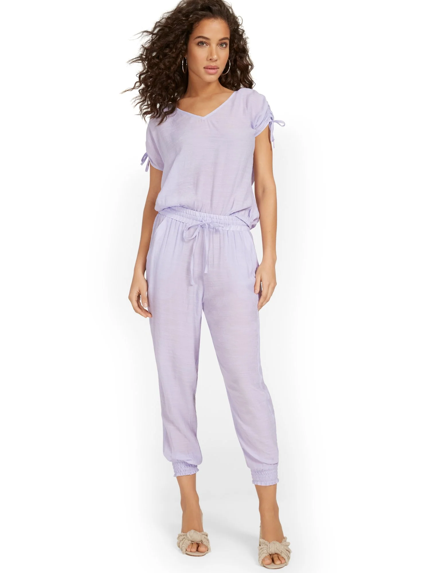 Gauze High-Waisted Drawstring Jogger Pant - Image 12