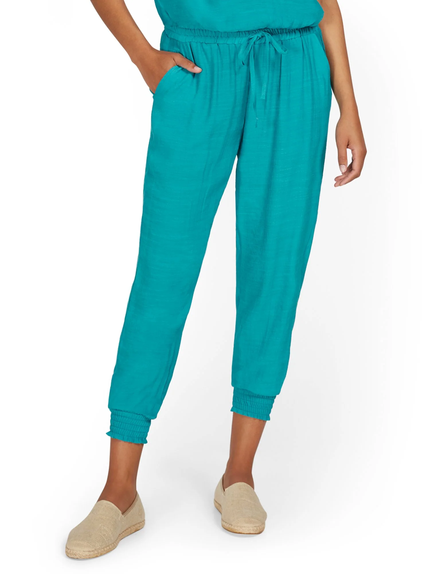 Gauze High-Waisted Drawstring Jogger Pant - Image 6