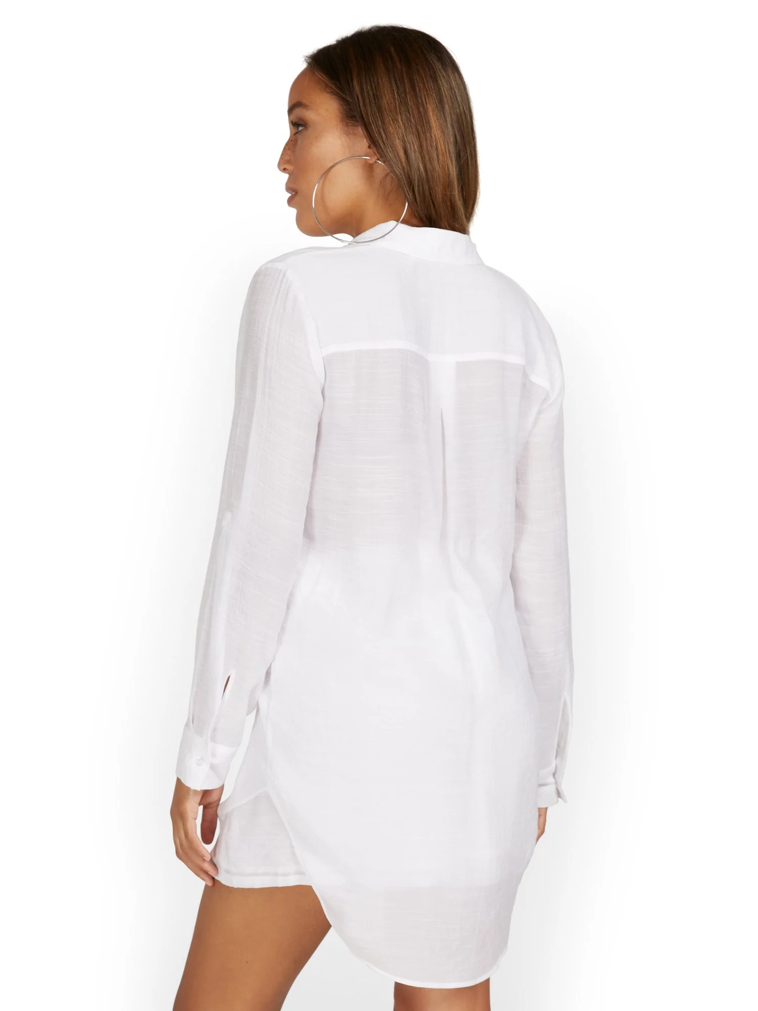 Gauze Oversized Long-Sleeve Shirt - Image 3