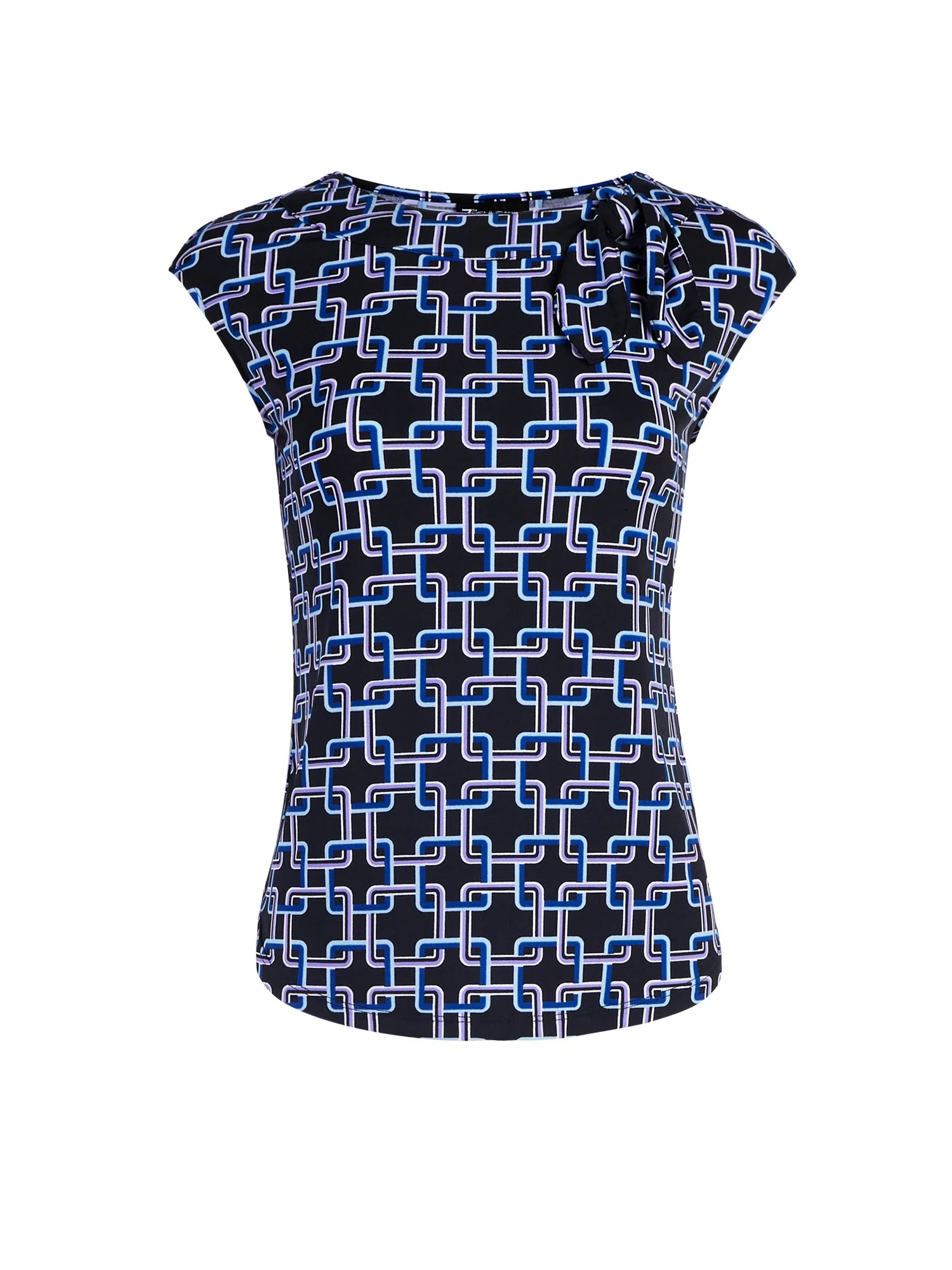 Geo-Print Bow-Accent Top - 7th Avenue - Image 2