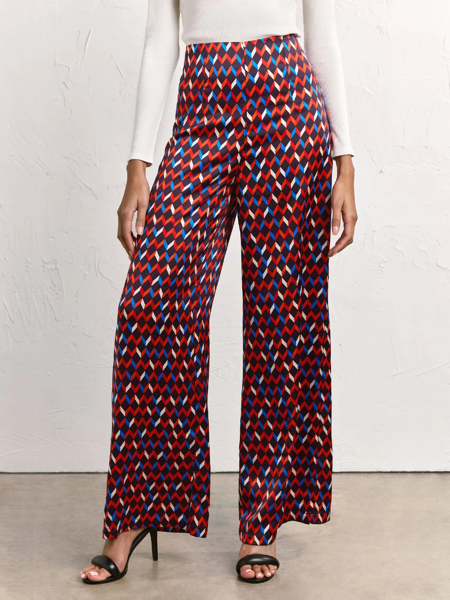 Geo Satin Wide Leg Pant - Do+Be - Image 2