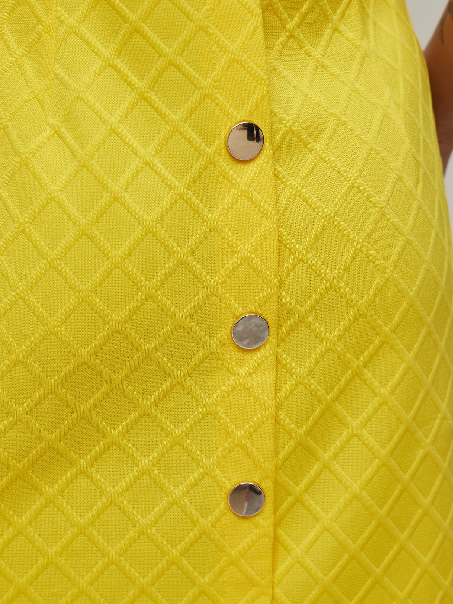 Geometric Button-Back Shift Dress - Image 3