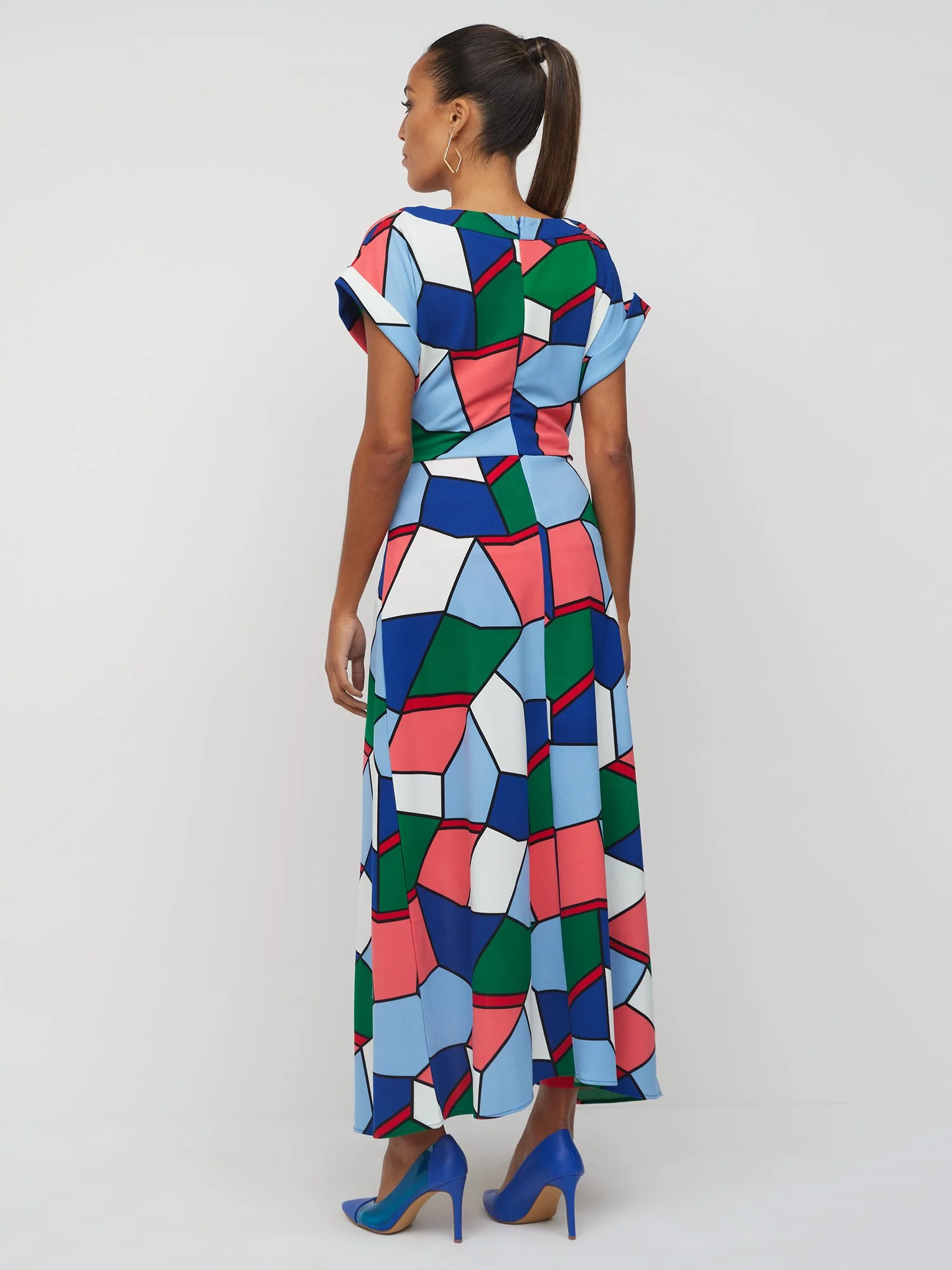 Geometric-Print Knit Maxi Top - Image 2