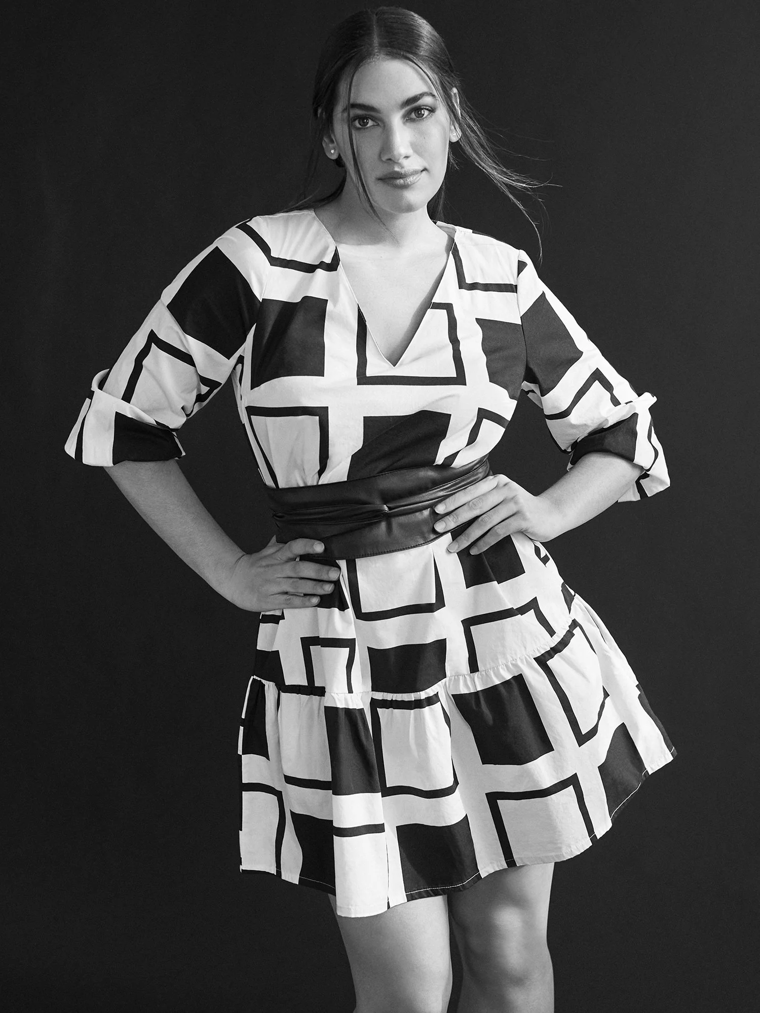 Geometric-Print Shift Dress - Image 4