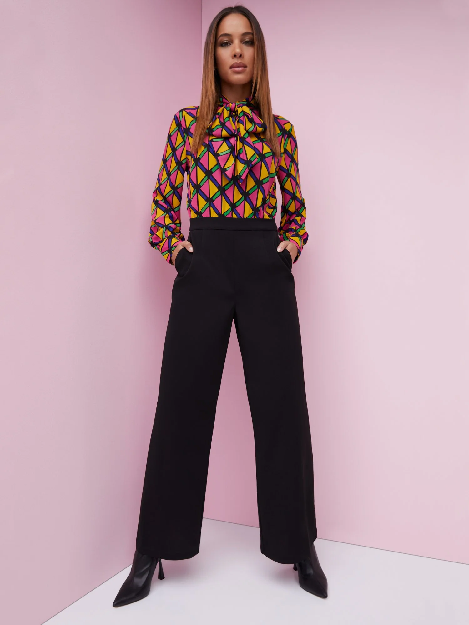 Geometric-Print Wide-Leg Jumpsuit - Image 2