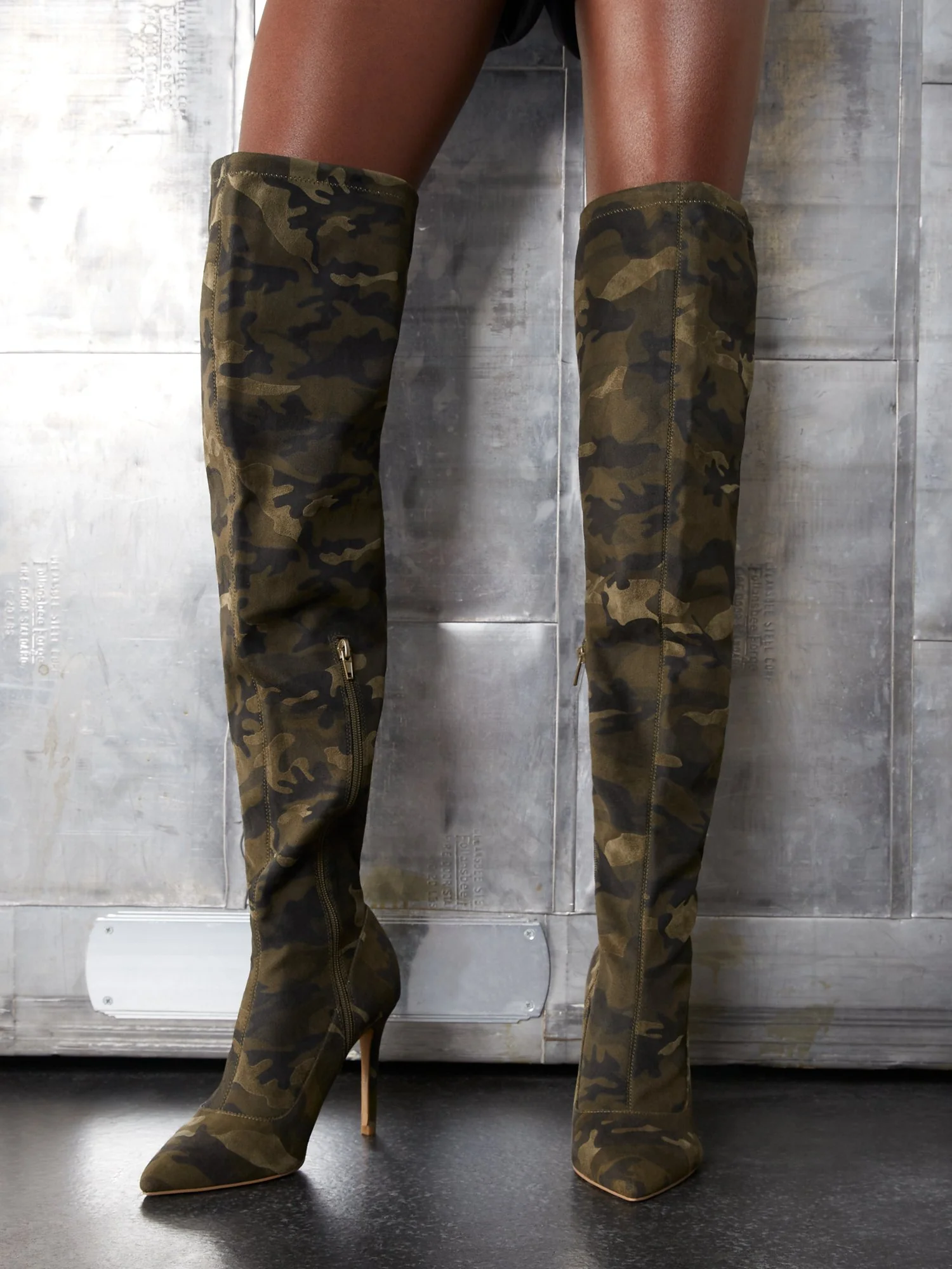 Gia Thigh High Boot - Camo-Print - Image 3