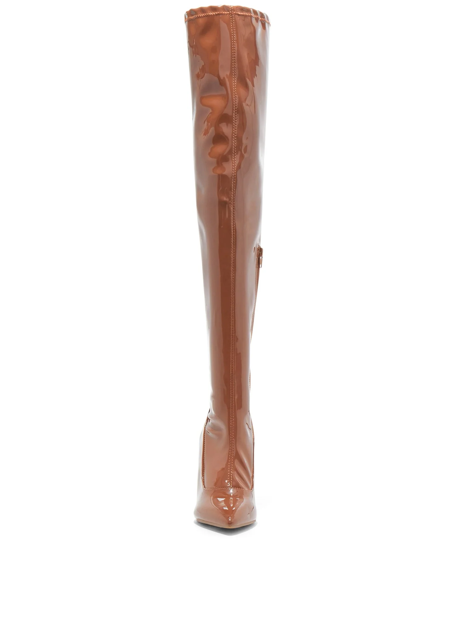 Gia Thigh High Boot - Faux Patent Leather - Image 6