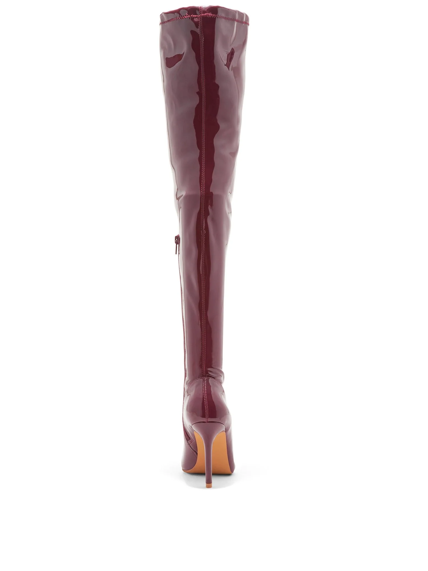 Gia Thigh High Boot - Faux Patent Leather - Image 9