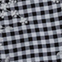 Embroidered Gingham Peplum Jacket - Image 6