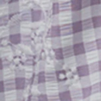 Gingham Check Embroidered Shorts - Image 10