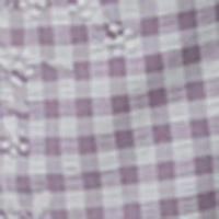 Embroidered Gingham Wide Leg Pants - Image 5