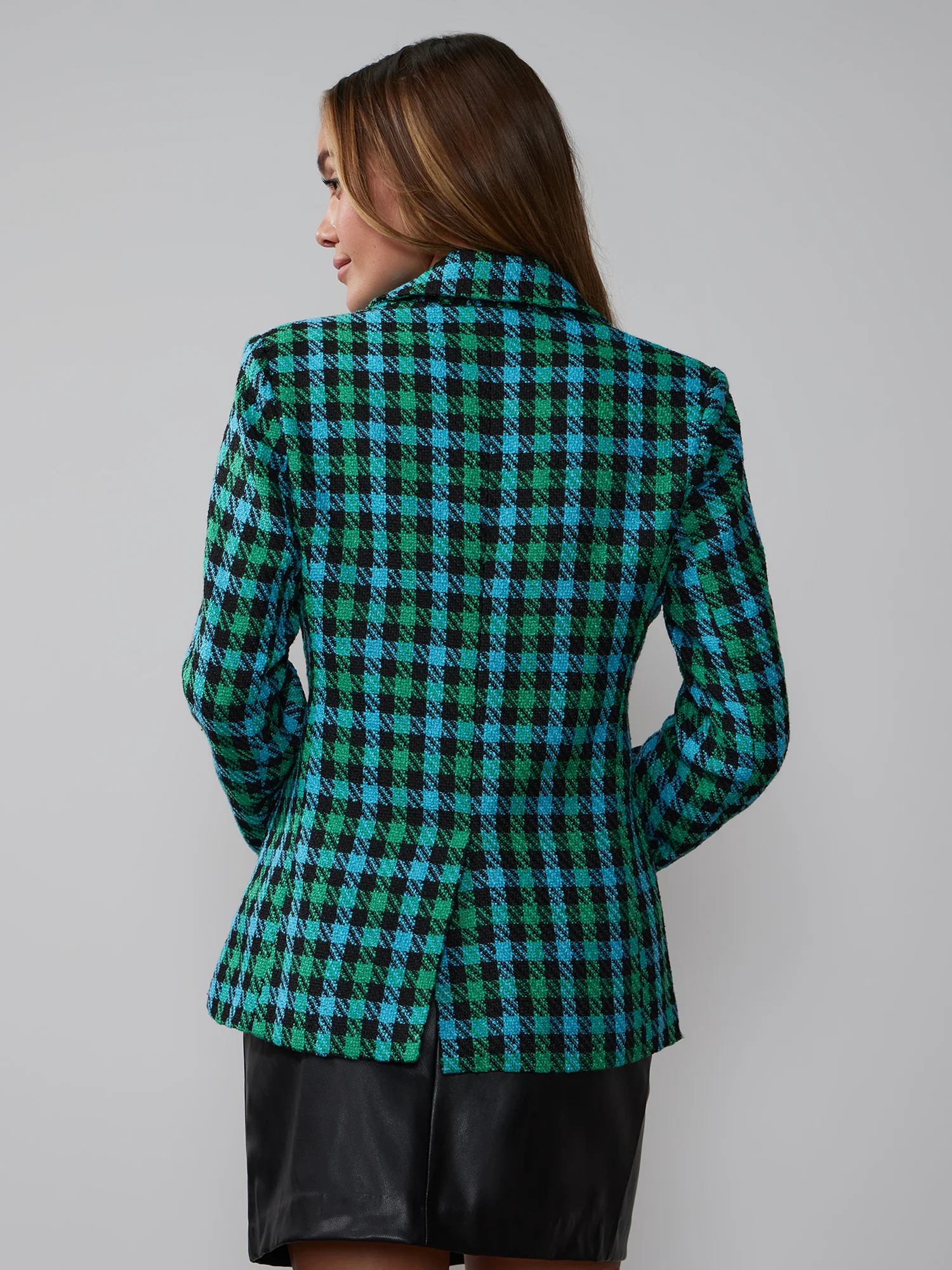 Gingham Tweed Blazer - Image 3