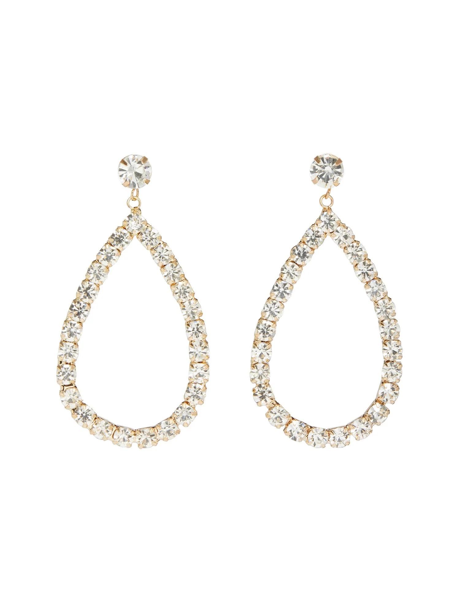 Glitzy Teardrop Hoop Earrings