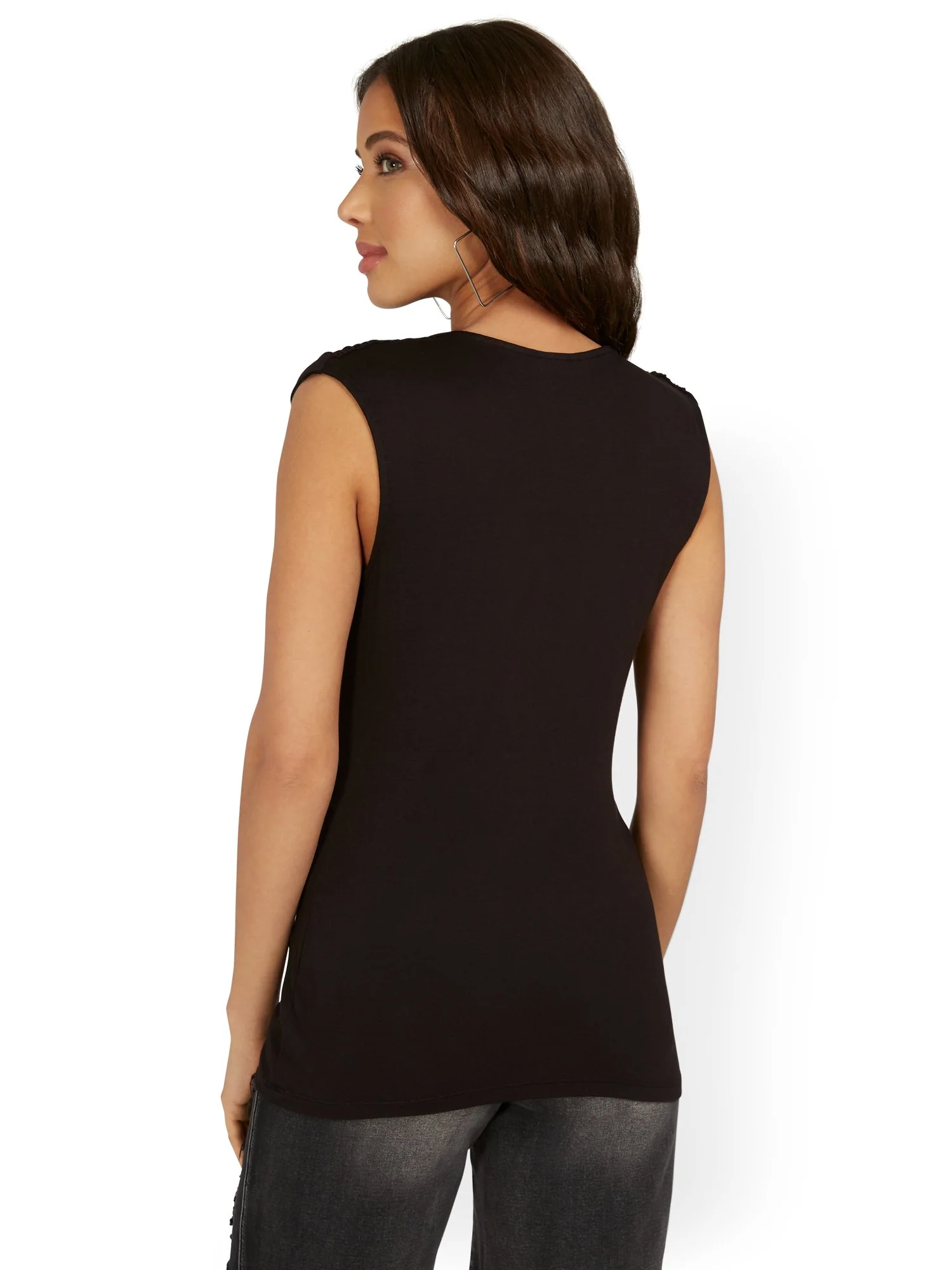 Goddess Drape-Front Tank Top - Image 3