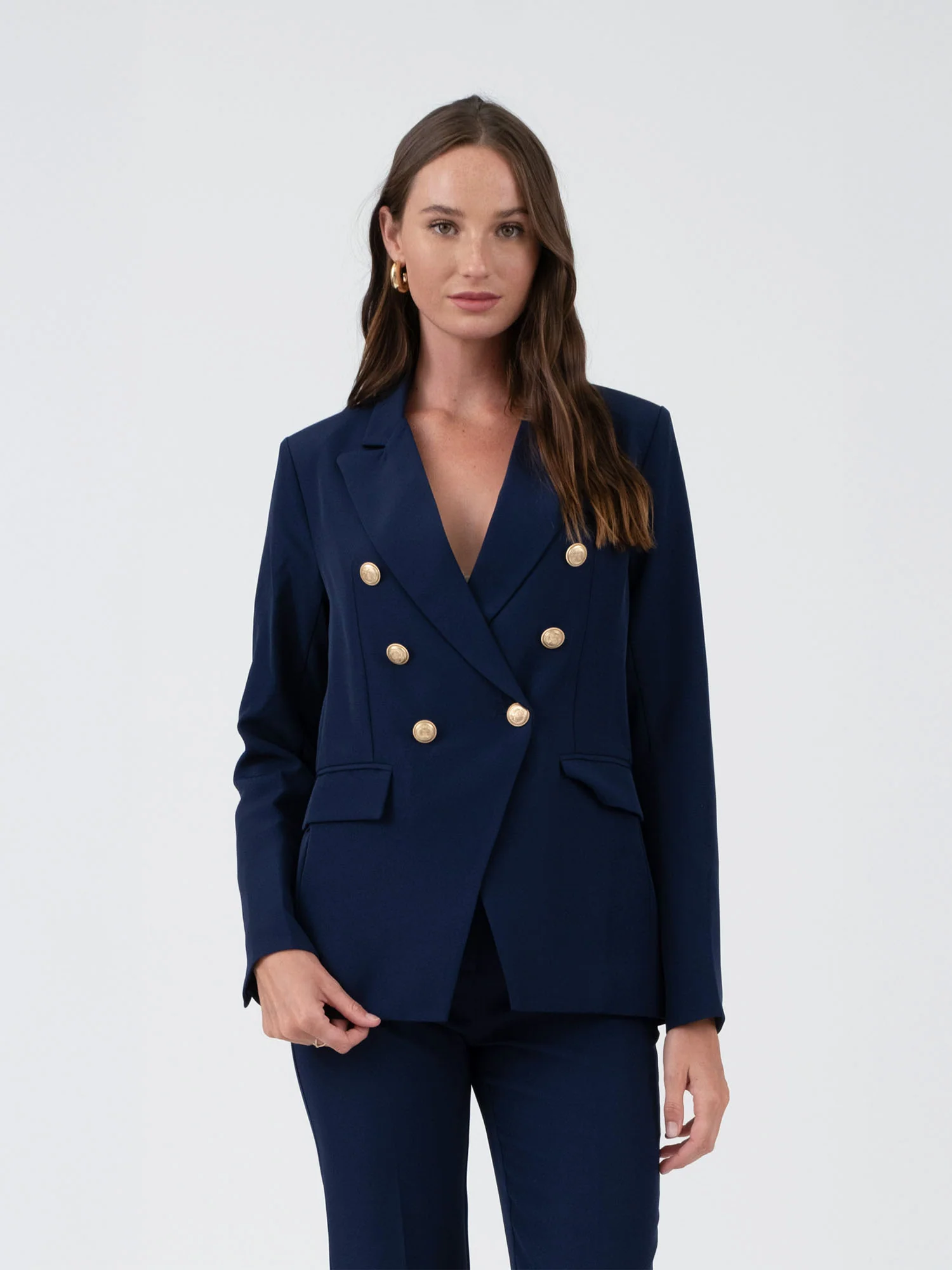 Gold Button Double Blazer - Image 4