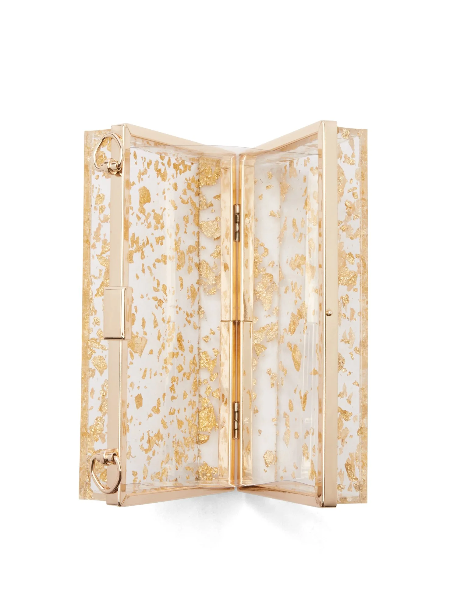 Urban Expressions Gold-Flake Clear Clutch Bag - Brands We Love - Image 2