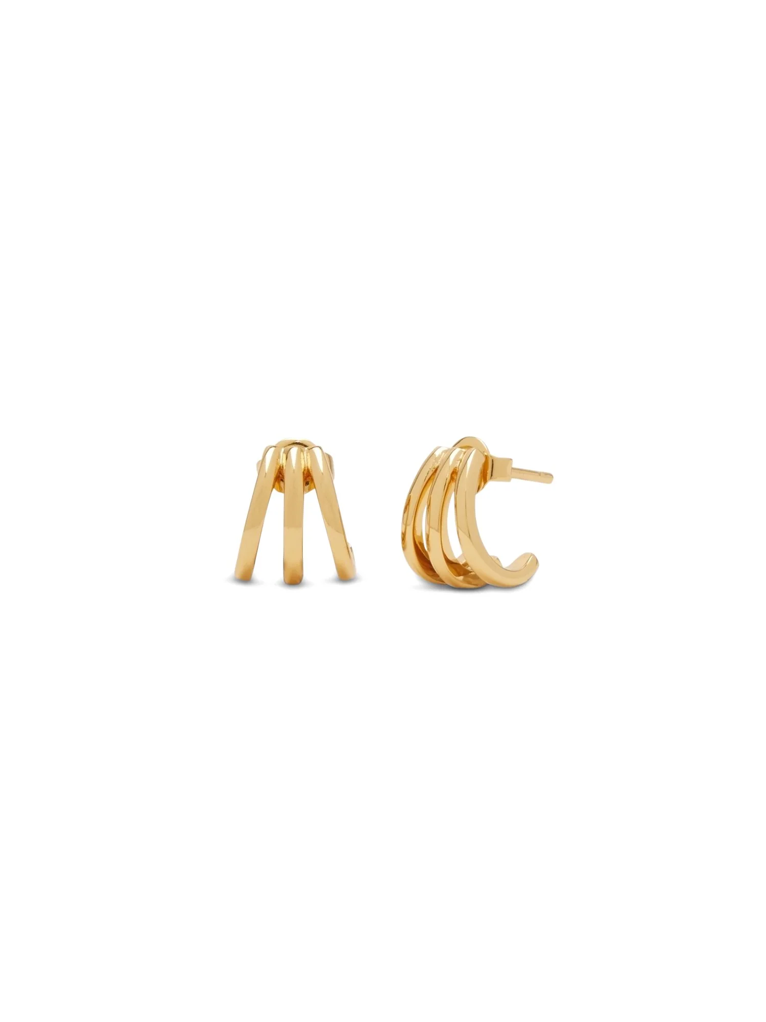 Petit Moments Gold-Plated Triple-Hoop Huggie Earrings - Brands We Love
