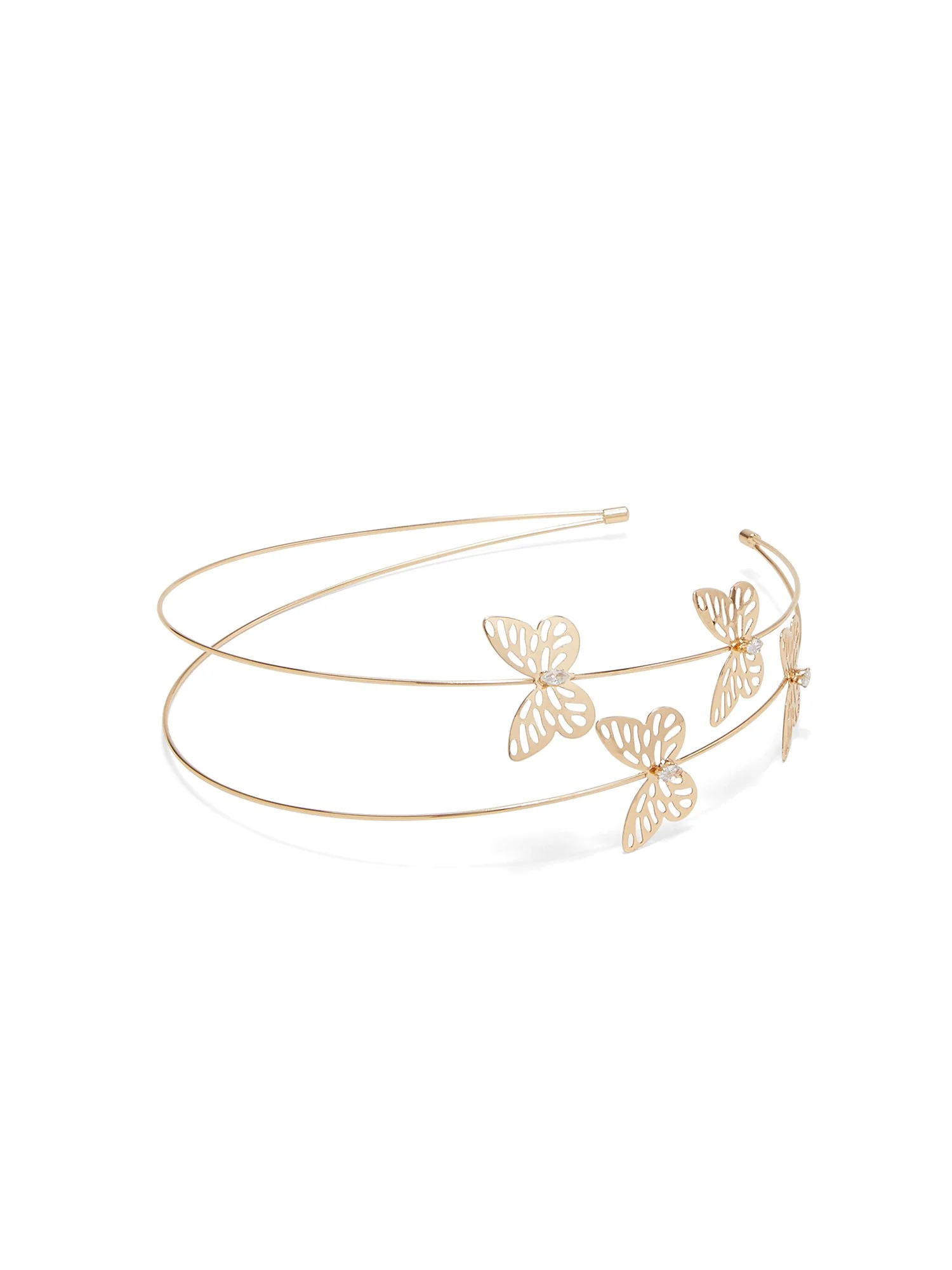 Gold-Tone Butterfly Headband