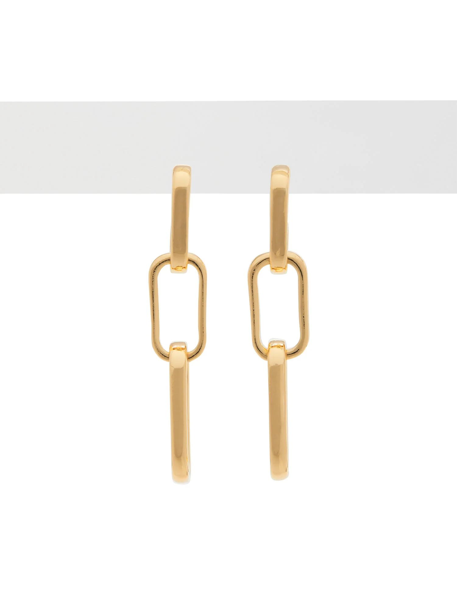 Gold-Tone Chain-Link Drop Earrings - Image 2