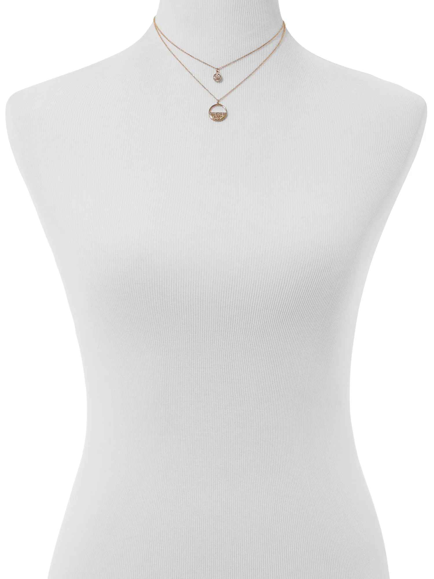 Golden Two-Chain Layer Necklace - Image 2