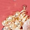 Goldtone Beaded Floral Drop Earring - Image 2
