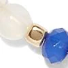 Goldtone Beaded Hoop Earring - Image 2