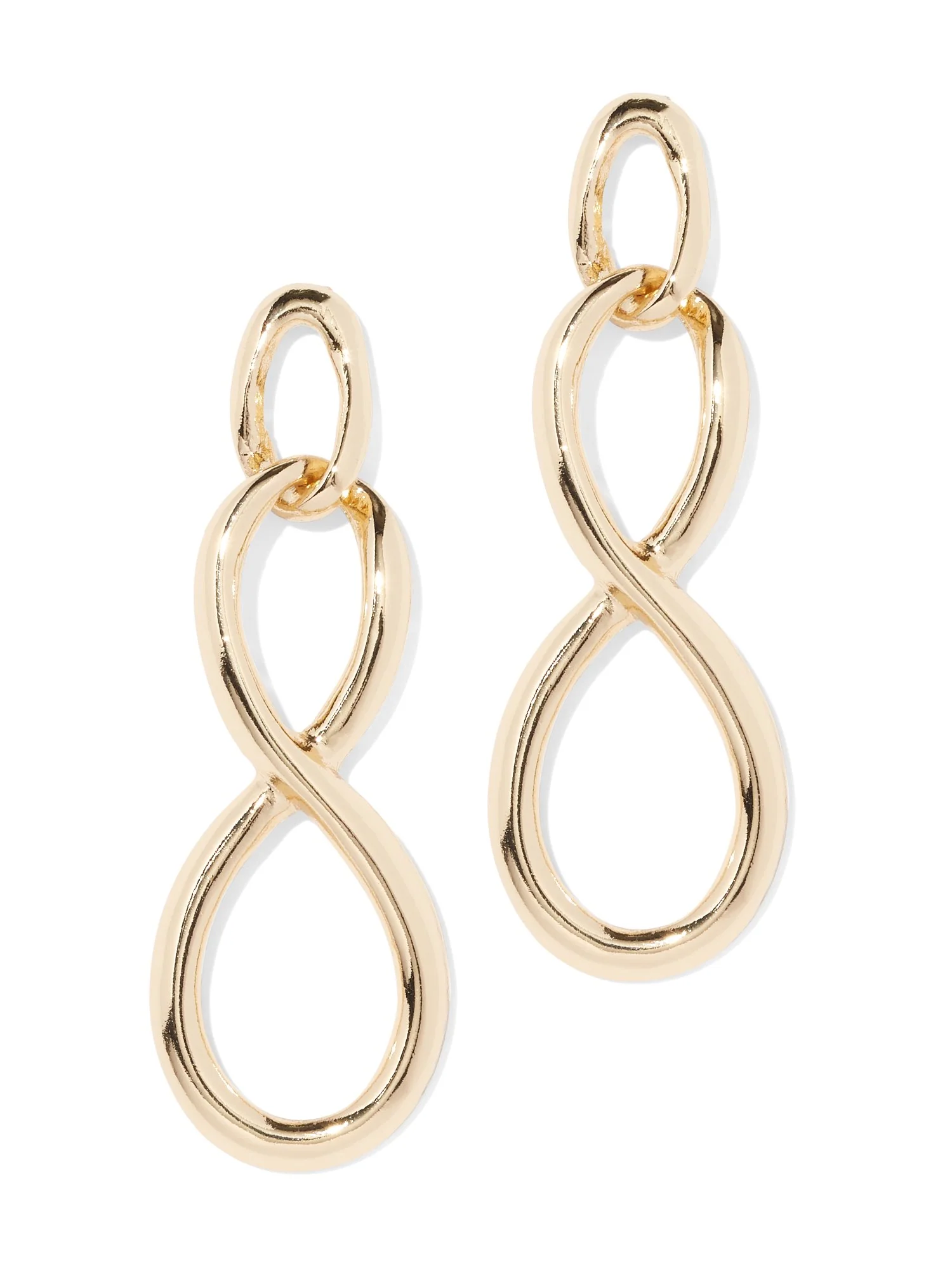 Goldtone Infinity Drop Earring