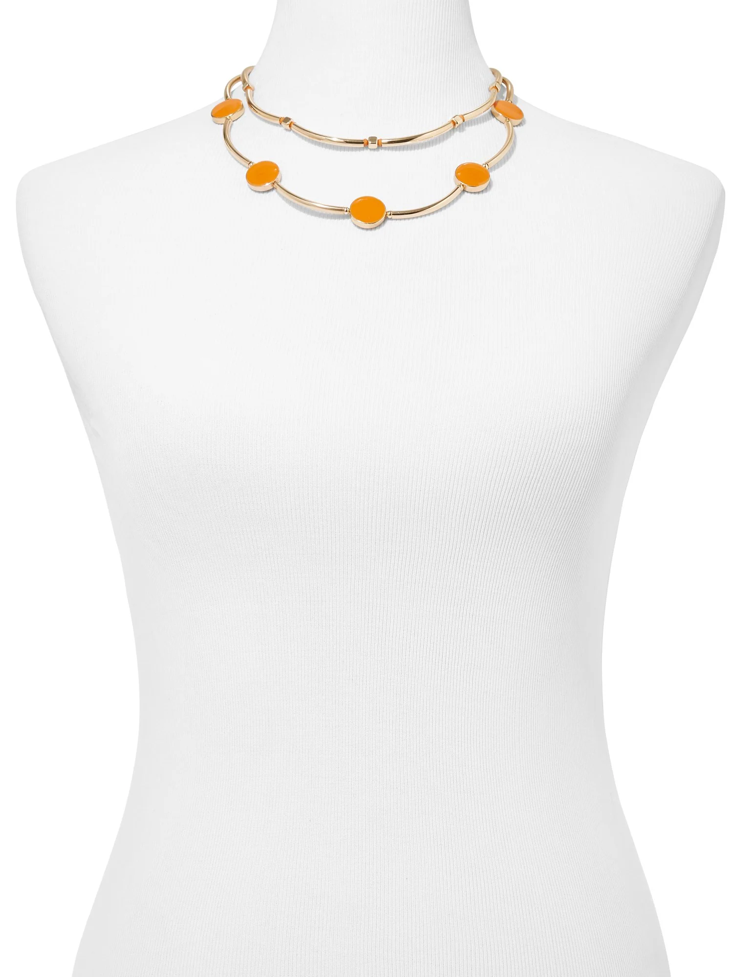Goldtone Layered Collar Necklace - Image 2