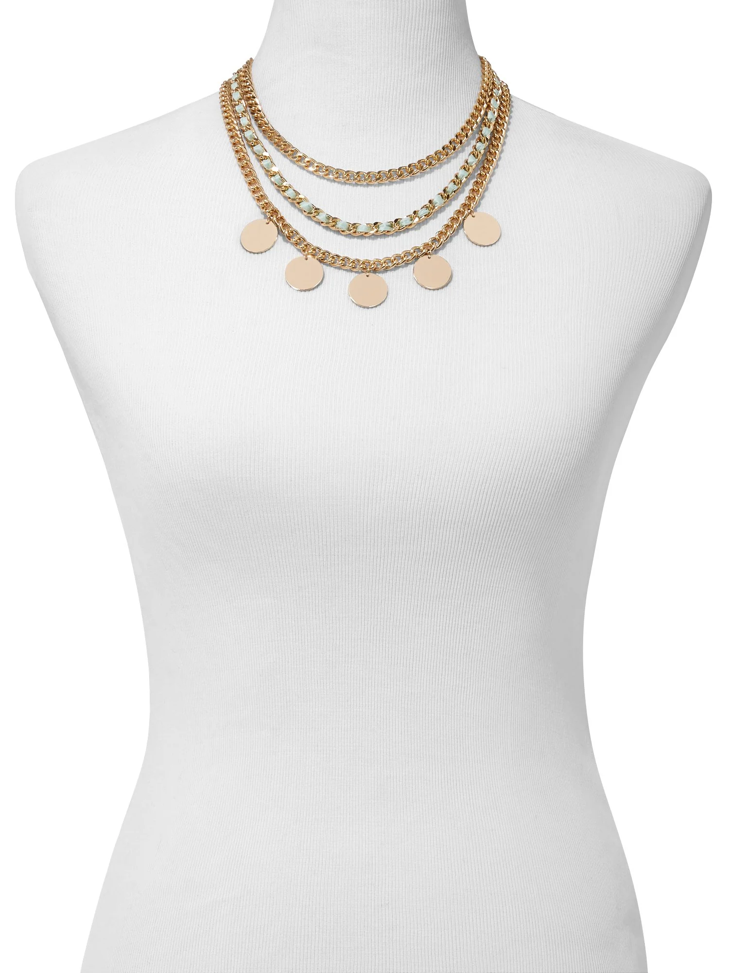 Goldtone Layered Necklace - Image 2