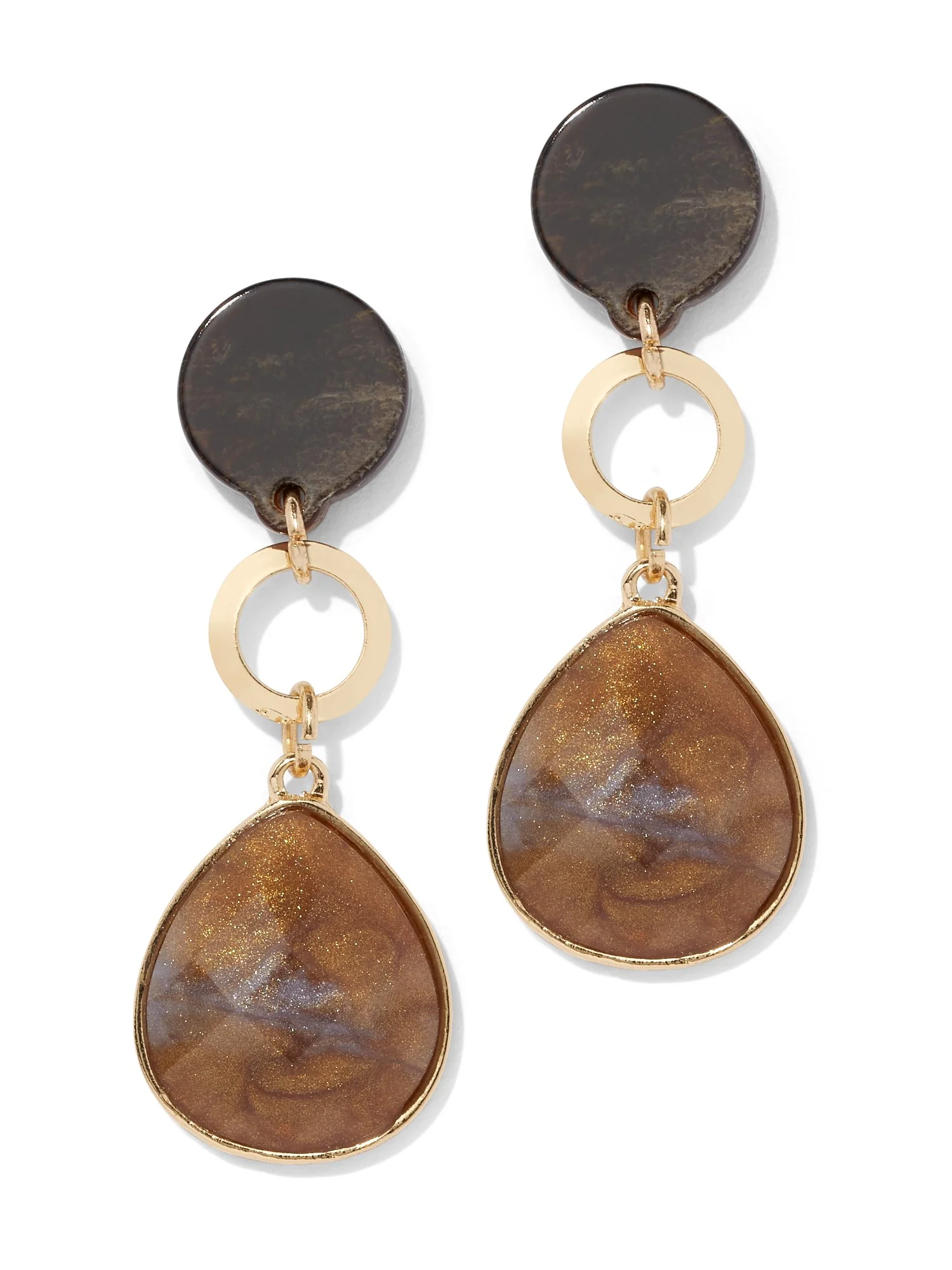 Goldtone Linear Drop Earring