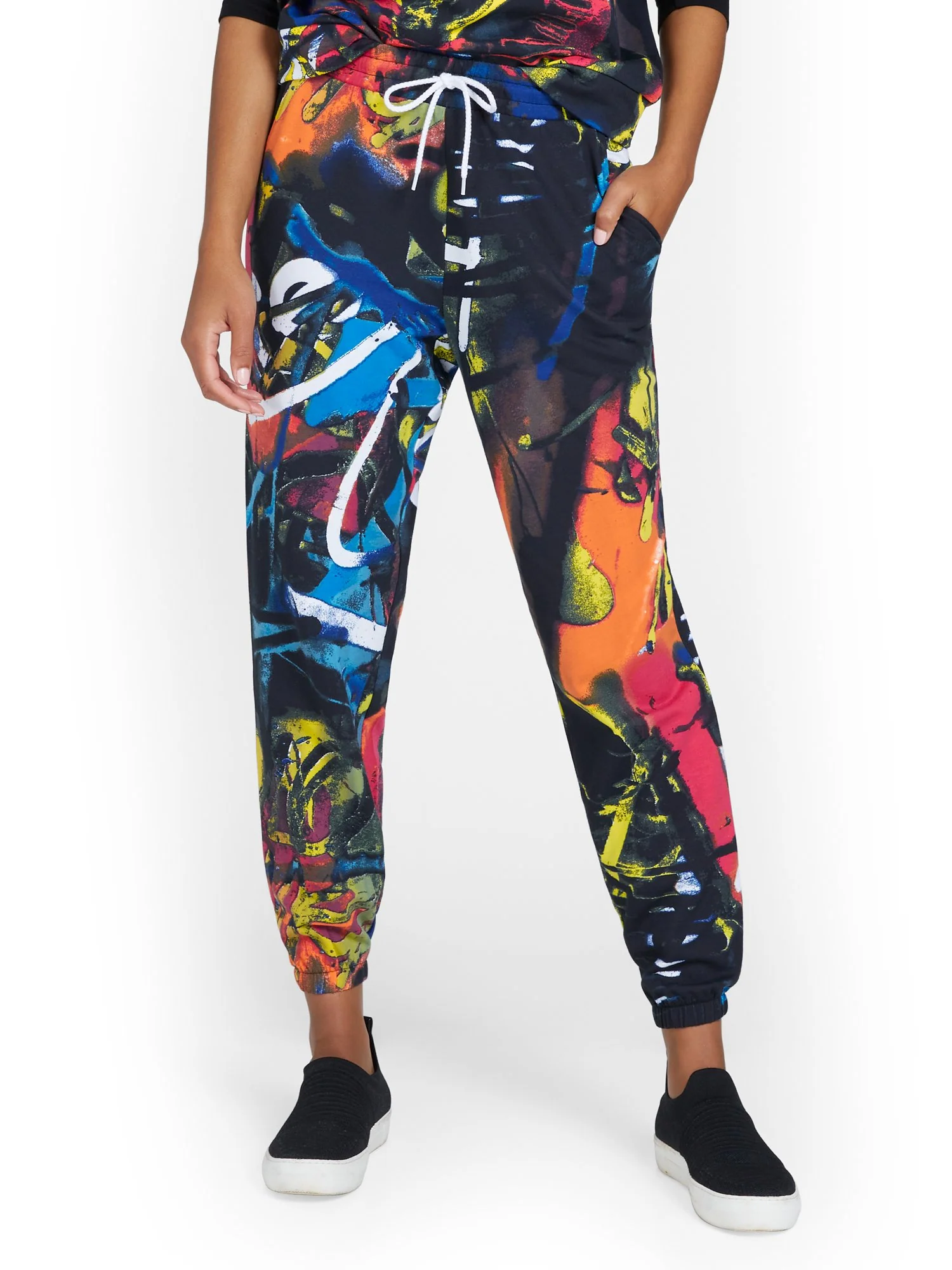 Graffiti-Print French Terry Jogger Pant - Image 2