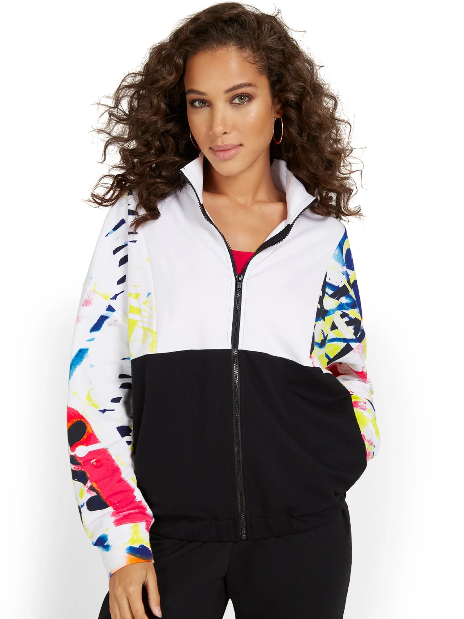 Graffiti-Print Yoga Jacket - Image 2