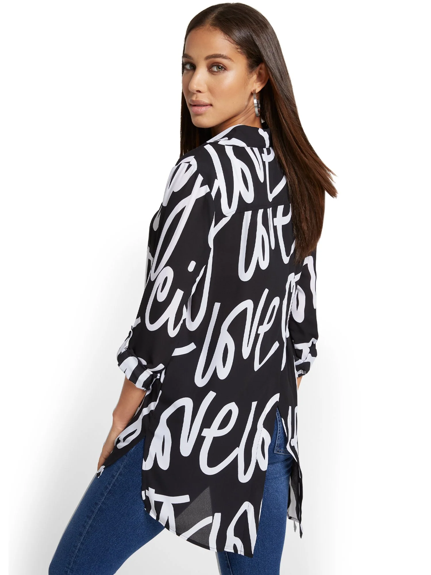 Graphic Button-Down Top - Image 2