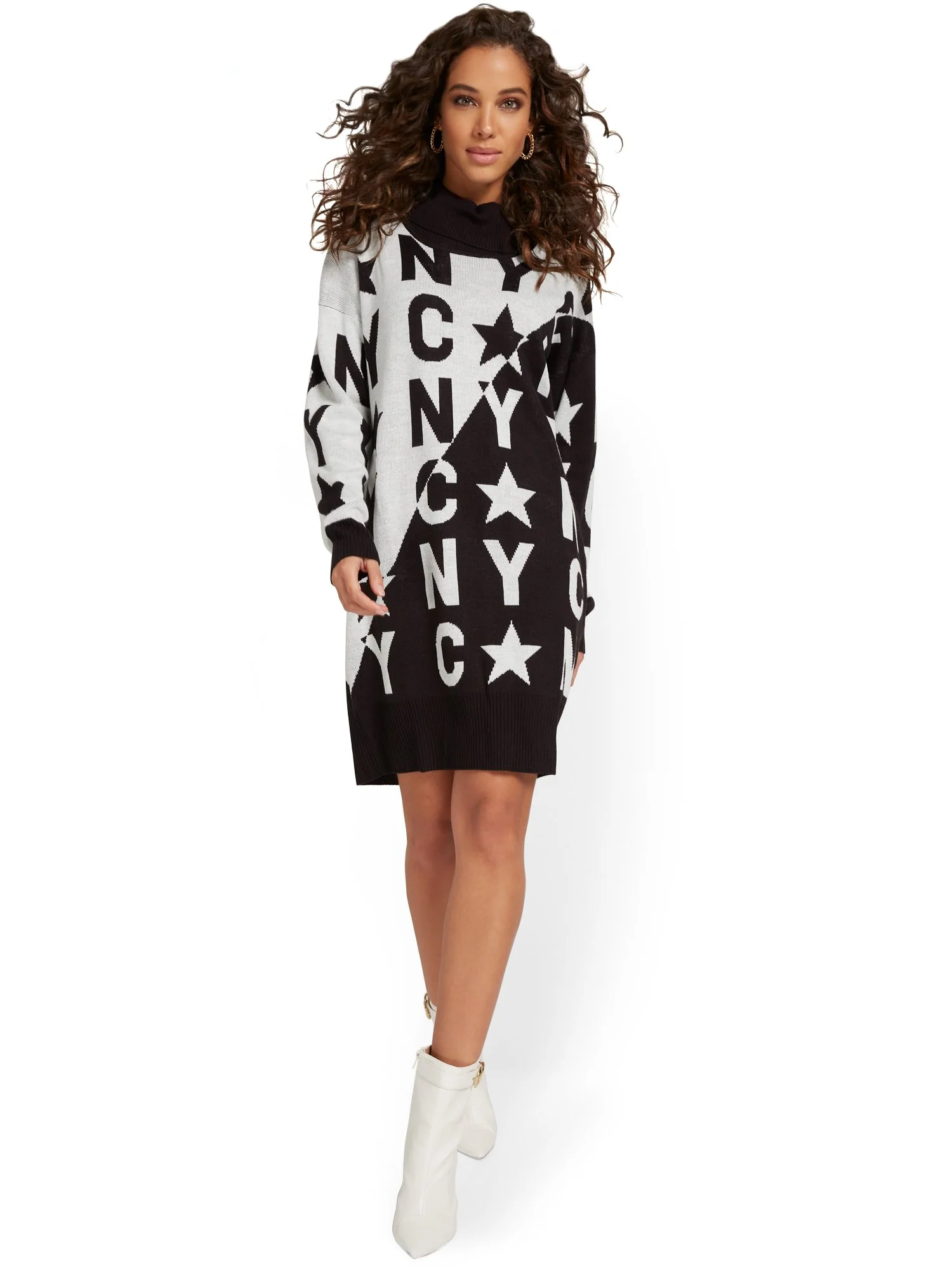 Graphic NYC Sweater Dress - Image 2
