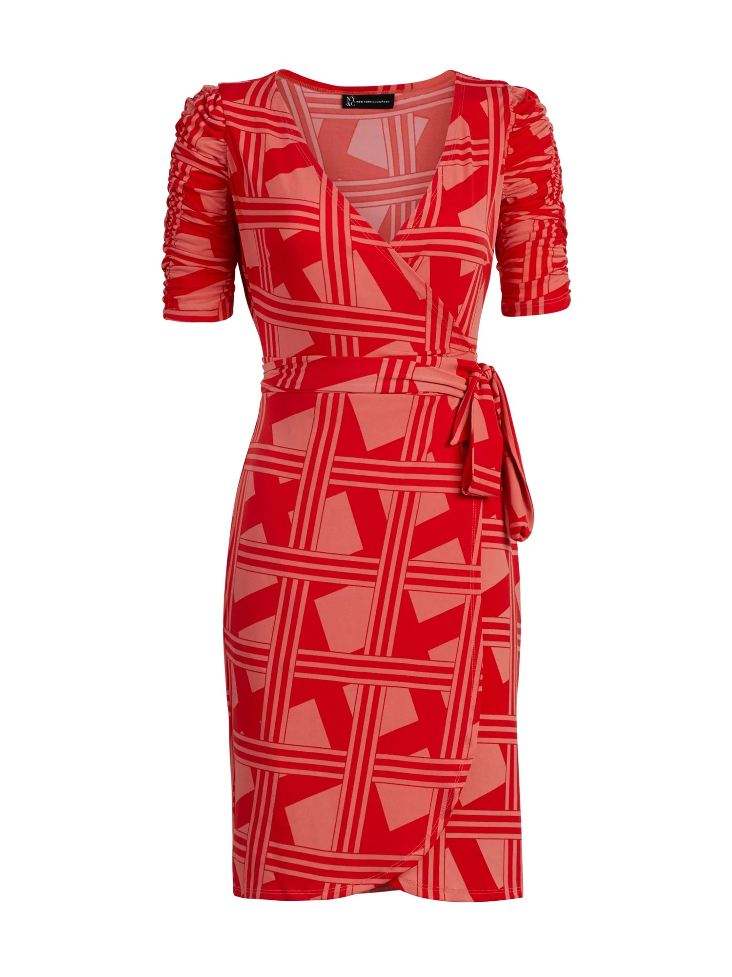 Graphic-Print Knit Wrap Dress - Image 5