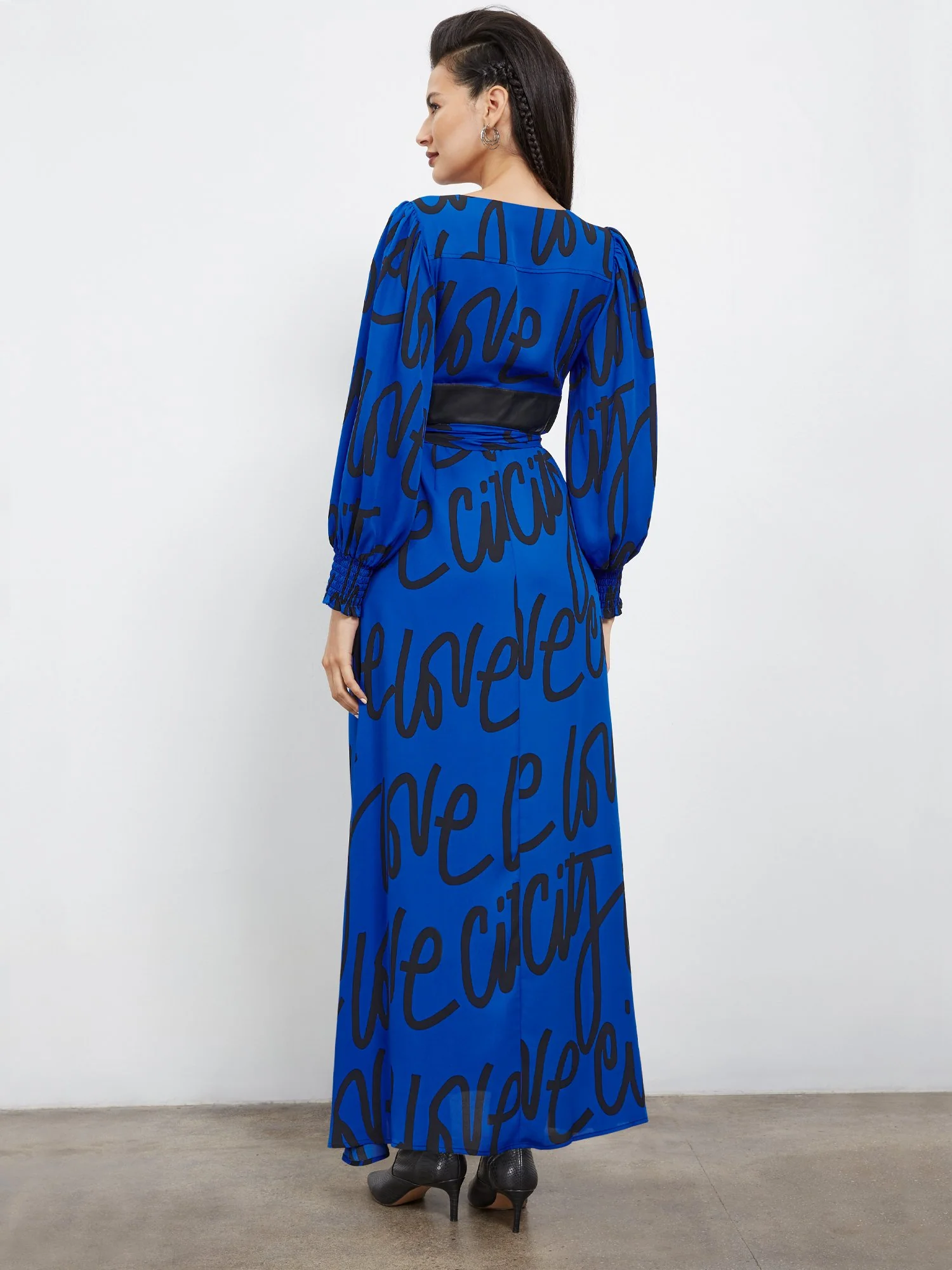 Graphic Tie-Waist Maxi Dress - Image 3
